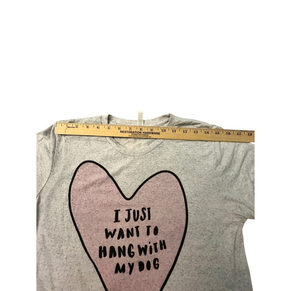 Bella+Canvas Womens Medium Hang With My Dog Graphic T-Shirt Casual Top - Picture 6 of 11
